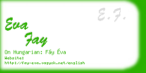 eva fay business card